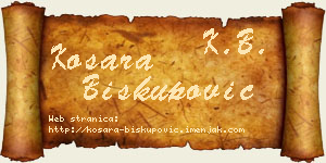 Kosara Biskupović vizit kartica